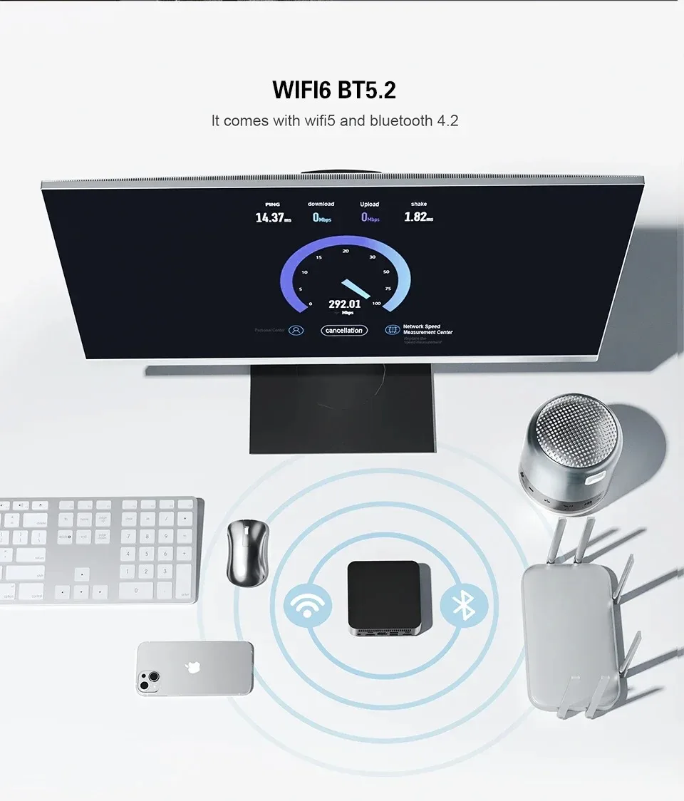 미니 PC 인기상품 윈도우 11 인텔 N150 32GB 램 512GB/1TB SSD PC 게이머 컴퓨터 듀얼 WIFI 6 BT5.2 4K HD 미니 게이밍 PC 데스크탑 썸네일 5