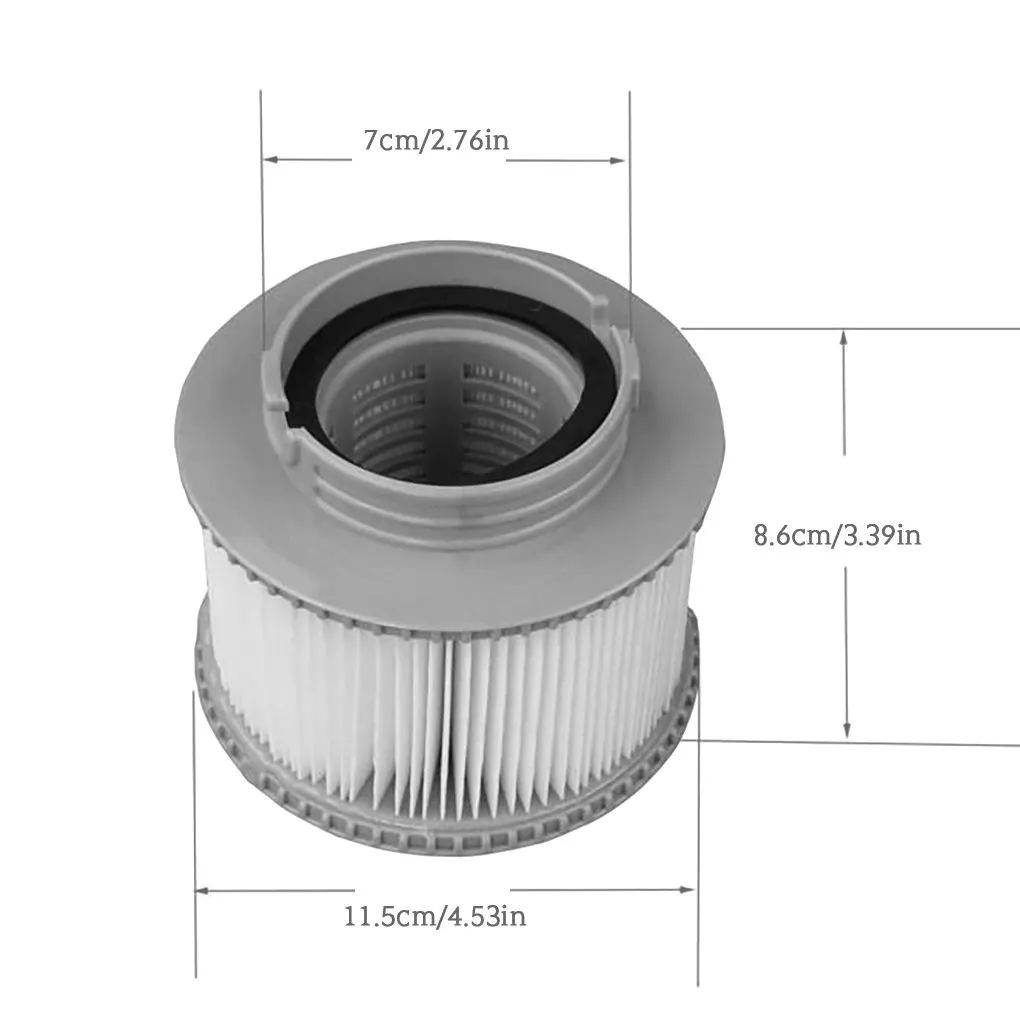

Swimming Pool Filter Plastic HEPA Strainer Hot Tub Inflatable Pool Filtration Part Replacement for MSPA