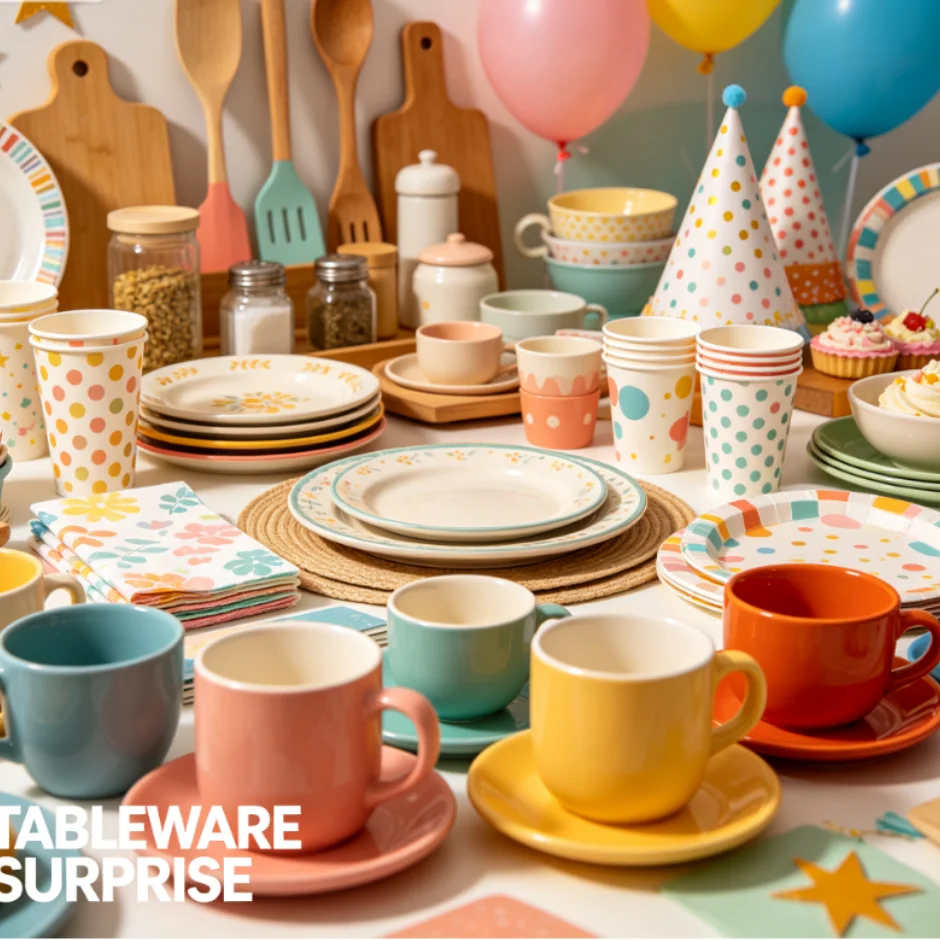 Mystery Random Home Dining Blind Box, Surprise Unrevealed Table Supplies, Upgrade your dining space with delicate unexpected ornaments