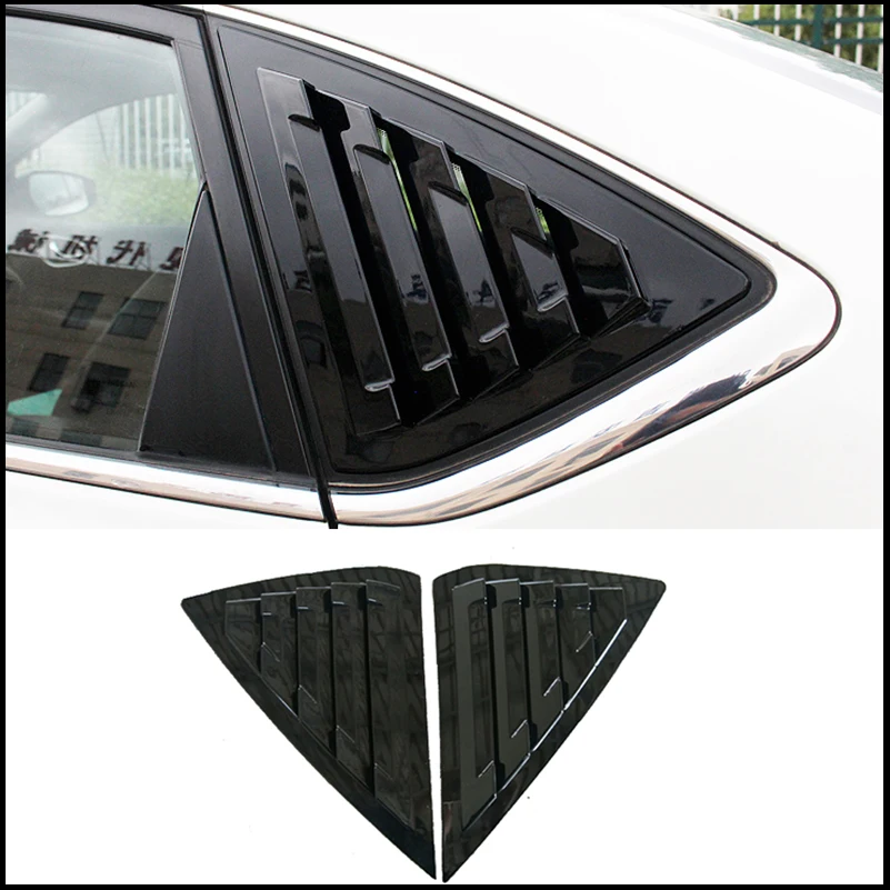 Car Styling For Nissan Sentra Sedan 2013-2019 Rear Window Blind Shades Louver Vent Molding Cover Sticker Trim Auto Accessories