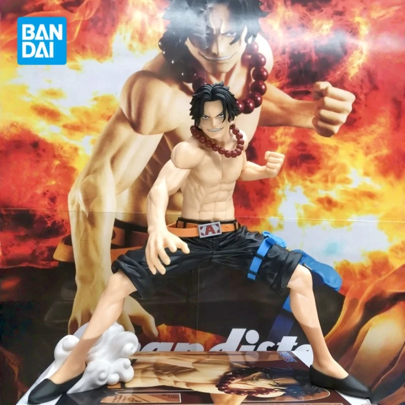 

Bandai One Piece в наличии Banpresto Original Ros Grandista Series Portgas D. Ace Fire Fist Squatting Statue Аниме Фигурка Модель
