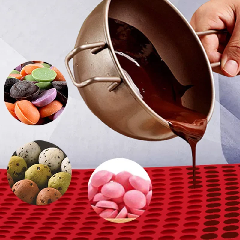 Cavity Mini Round Silicone Mold Chocolate Drops Molds Dog Treats Baking Semi Sphere Gummy Candy Molds for Small Jelly Cookie