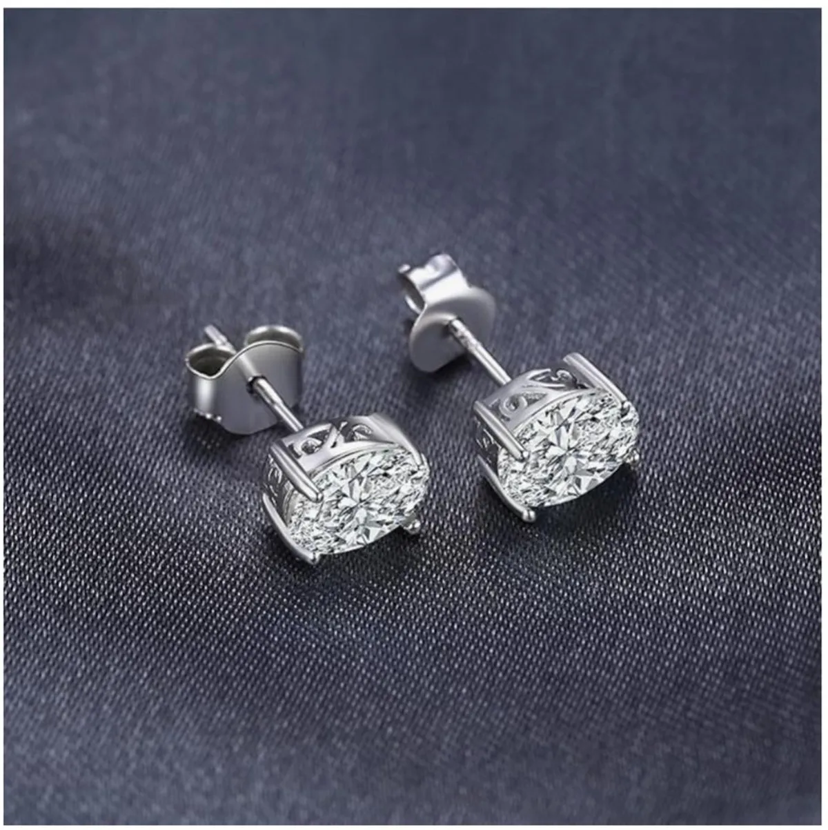 14K الذهب المادي الذهب الحقيقي مختبر نمت الماس IGI 0.5CT البيضاوي الماس وأقراط غرامة مجوهرات مخصصة بالجملة #4