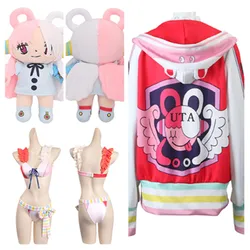 Adult UTA Cosplay Costume Adult Women Fantasy Bikini Swimsuit Hoodie Zip Up Jacket Coat Outfits Halloween Carnival Disguise Suit