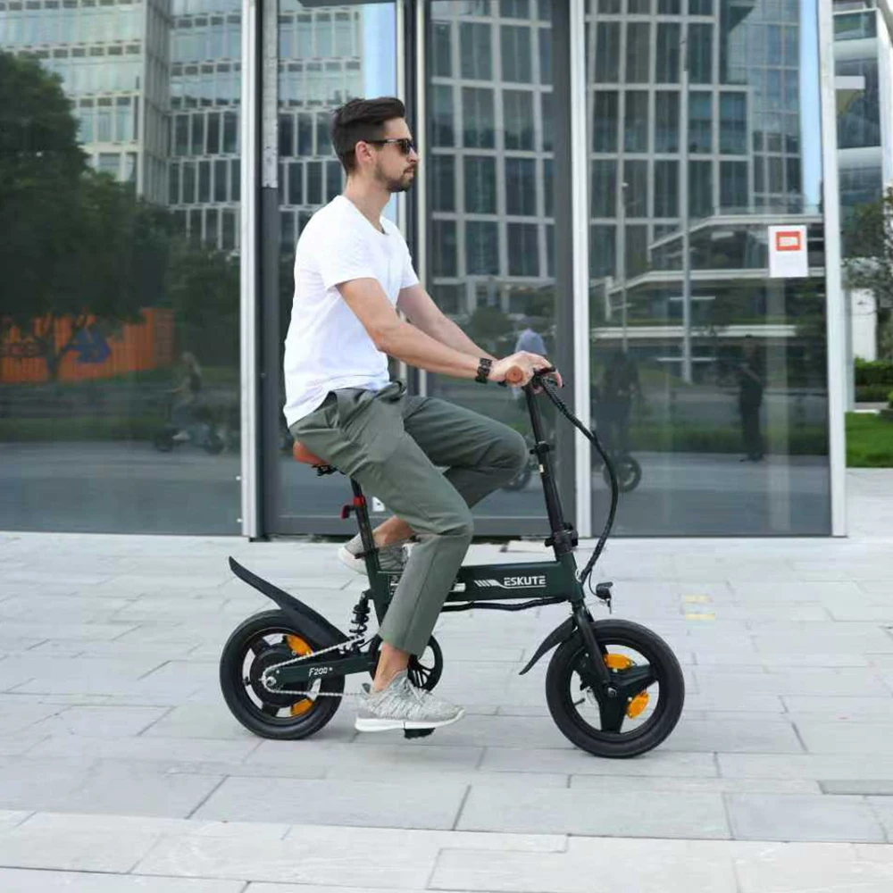 ESKUTE Großhandel 14 Zoll faltbares kleines E-Bike tragbares 250 W 36 V 7,8 Ah Scheibenbremse E-Bike faltbares Elektrofahrrad für Erwachsene aus China