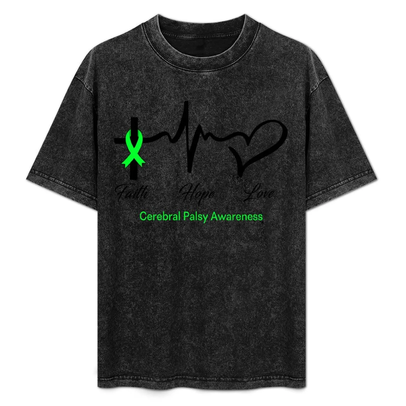 

Faith Hope Love Cerebral Palsy Awareness T-Shirt topping street wear workout shirts for men