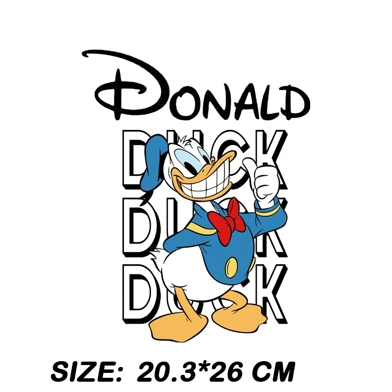 Disney Donald and Daisy Duck Heat-Adhesive Patches For Clothes DIY Pattern Printed transfers stickers for clothes