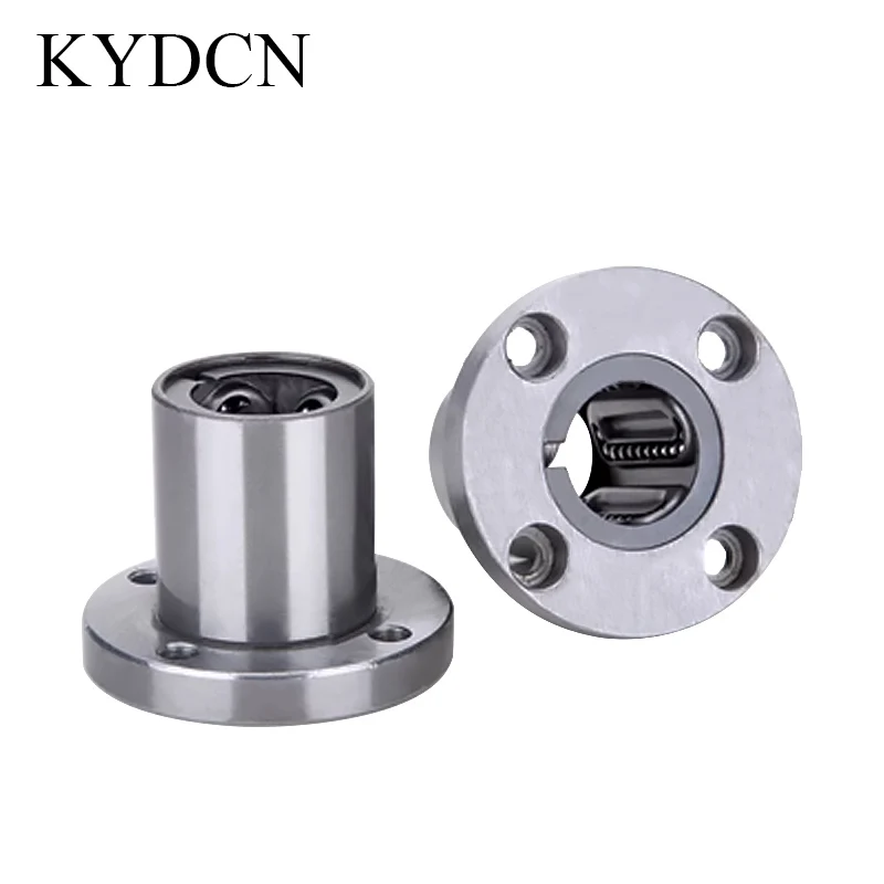 LMF-UU Steel Bearing Round Flange Shaft Linear Bearing LMF10UU LMF12UU LMF20UU LMF25UU LMF30UU For 3d Printer