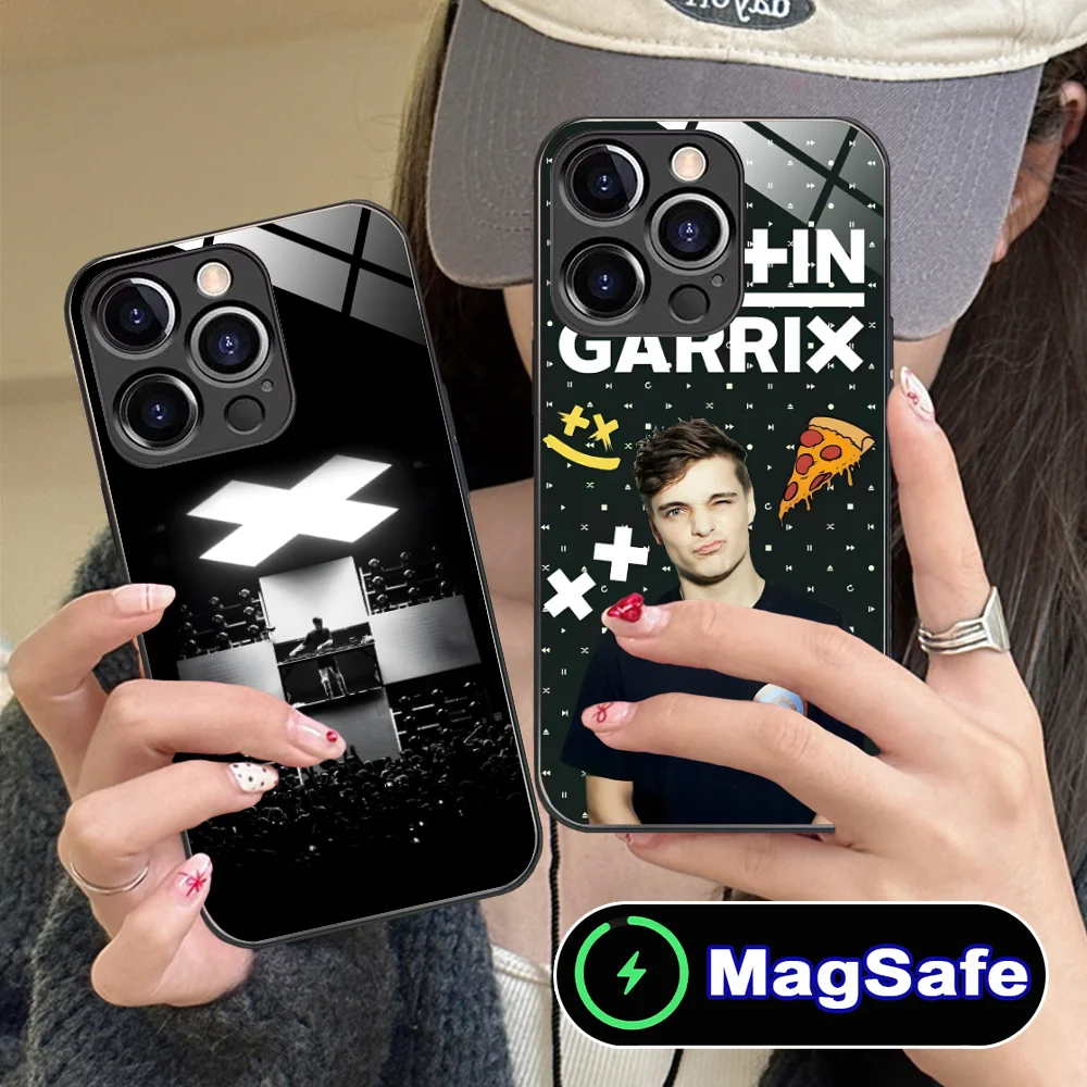 Martin Garrix Mobile Phone Case for iPhone 16 15 14 13 12 11 Pro Max Plus Mini MagSafe Wireless Charging Glass Cellphones Smart