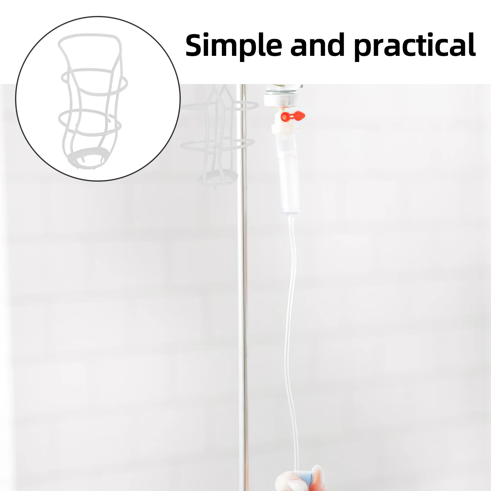 

40pcs Bottle Plastic Hanging Net Hanging Net Saline Drip Holder White PP Plastic Durable Reliable Hospital Clinic Use