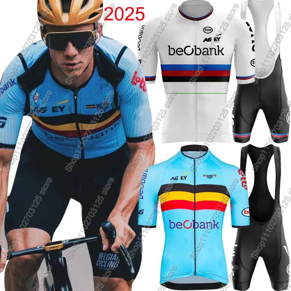 

Belgium National Team 2025 Cycling Jersey Mens Set Belgian Clothing Road Bike Shirts Suit Bicycle Bib Shorts MTB Wear Maillot