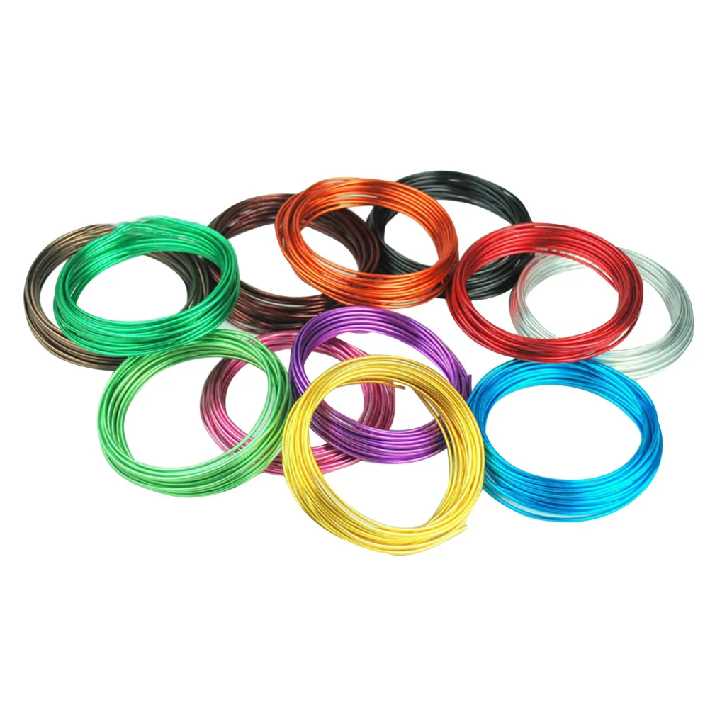 12 Pcs Jewelry Colored Wire for Crafts Manual Modeling Handmade Aluminum Making