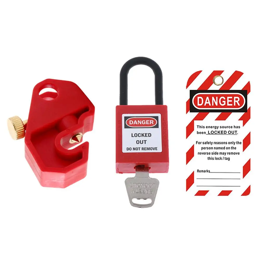 Plastic Universal MCB Lockout Safety Lock Pin for Power Distribution Box Office Industrial Use
