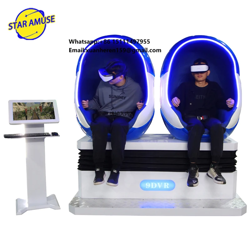 Indoor Multi-Game VR Simulator Virtual Reality Egg Chair Space Shooting Equipment for Airports Shopping Malls Adventure Parks