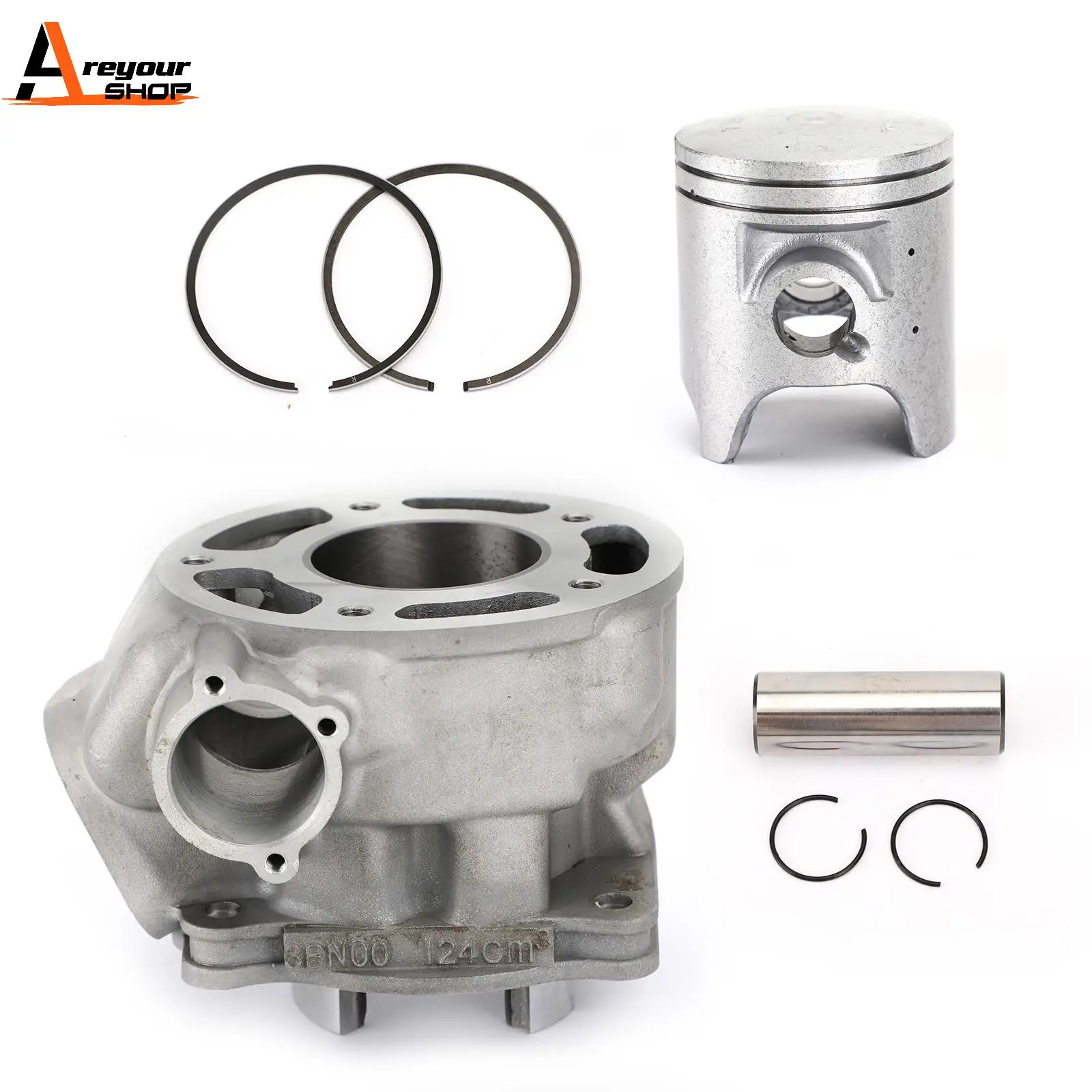 Areyourshop Cylinder Barrel Piston Kit For Yamaha TZR 125 1987 1988 1989 1990 1991 1992