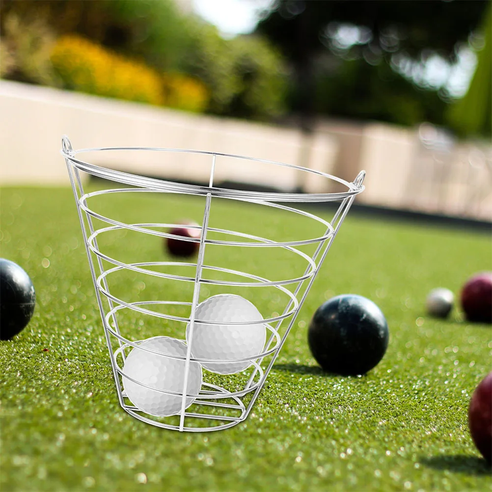 2 قطعة حاوية تخزين كرة الجولف متينة من الفولاذ المقاوم للصدأ بتصميم مريح ومقبض مثالي للتمرين والمنافسة