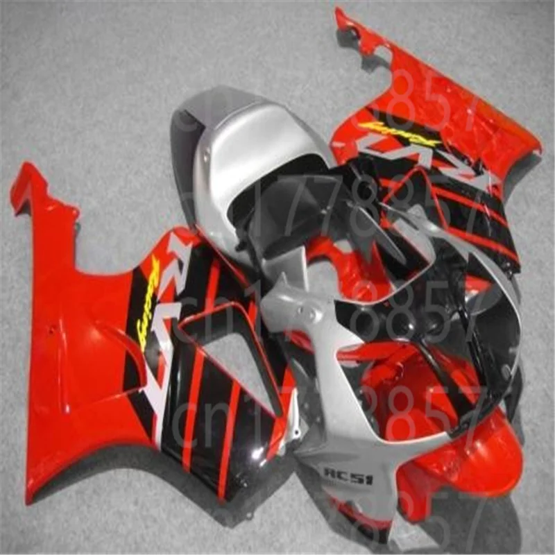 High quality Black  red black silver  For Honda VTR1000  RC51 00-07 VTR 1000 2000 - 2007 ABS Injection fairing Set