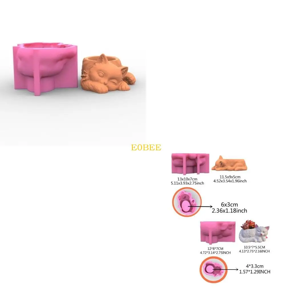 

E0BE Pen Holder Silicone Mold Table Ornament Planter Flowerpot Molds