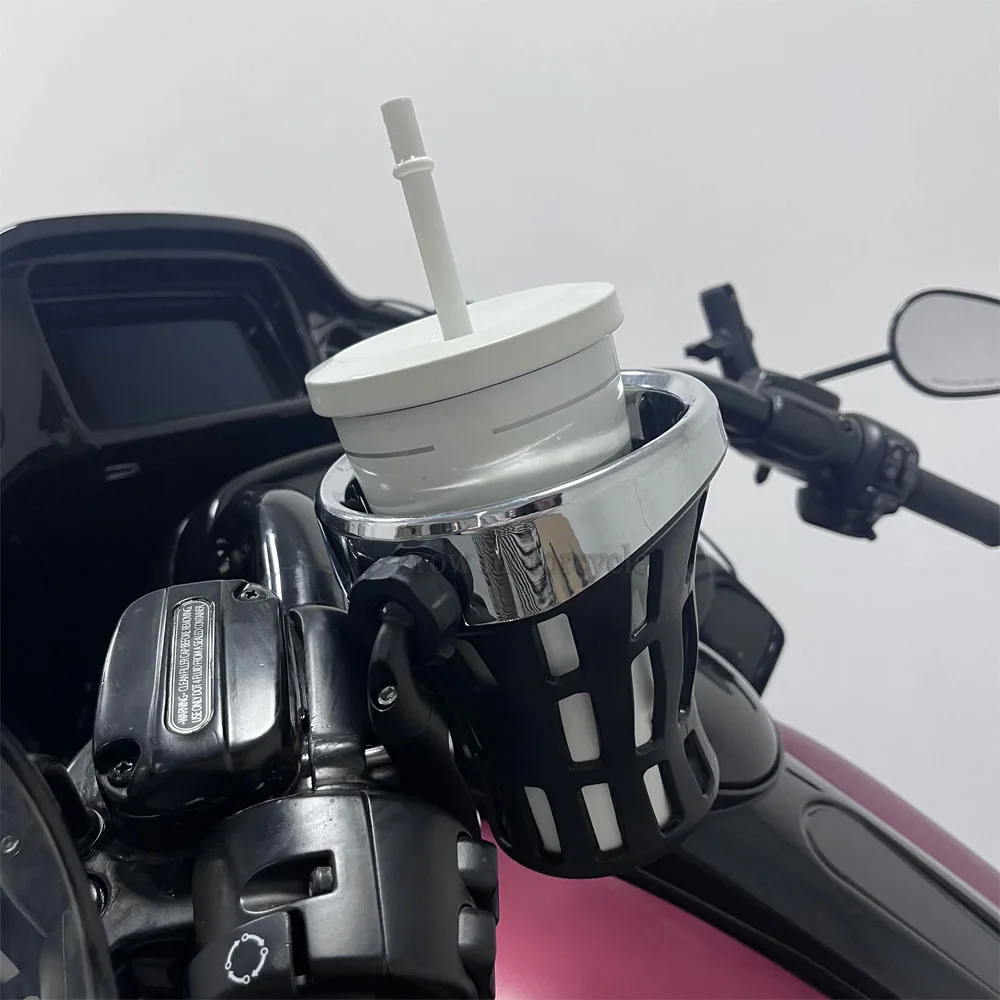 Motorcycle Handlebar Drink Cup Water Bottle Holder Mount Left or Right Chrome Drink Holder  For Pan America 1250 S 2021 2022