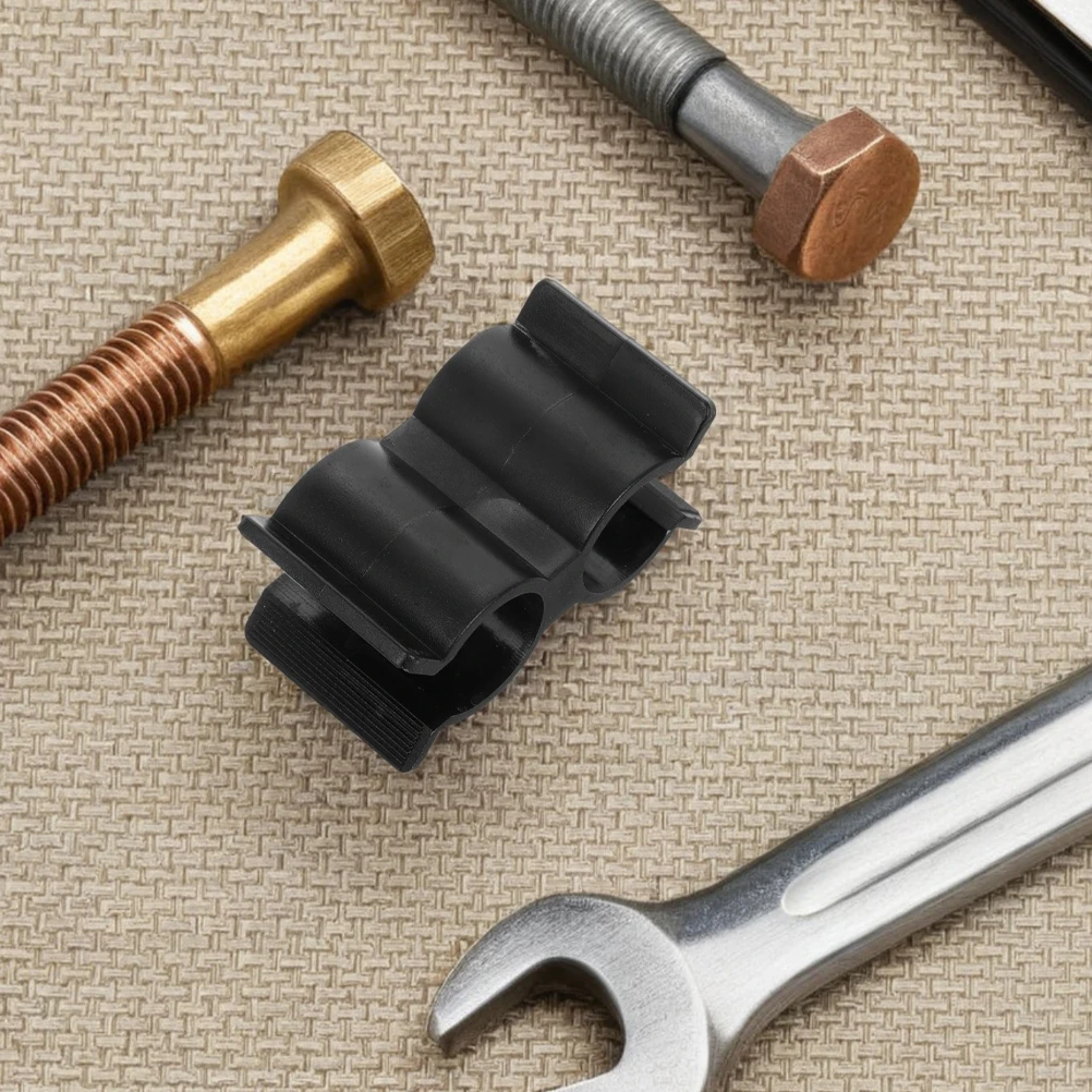 

7Pcs Double Tube Clamps Black Nylon Dual Port Clips Shelf Pole Fence Panel Fastener Accessories Marine Rv Tube Connector