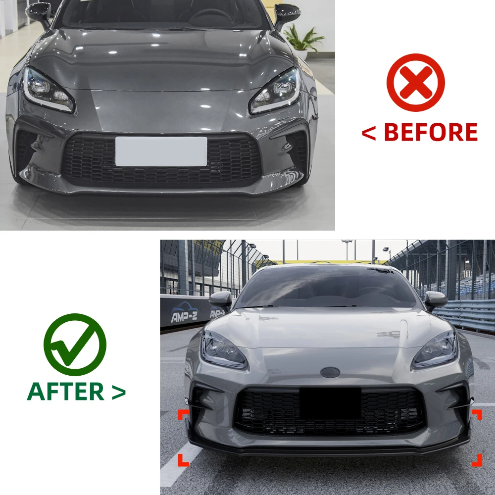 For Toyota GR86 2022+ Front Lip Spoiler Front Bumper Shovel Modification Small Surround Spoiler Exterior Car Body Kit