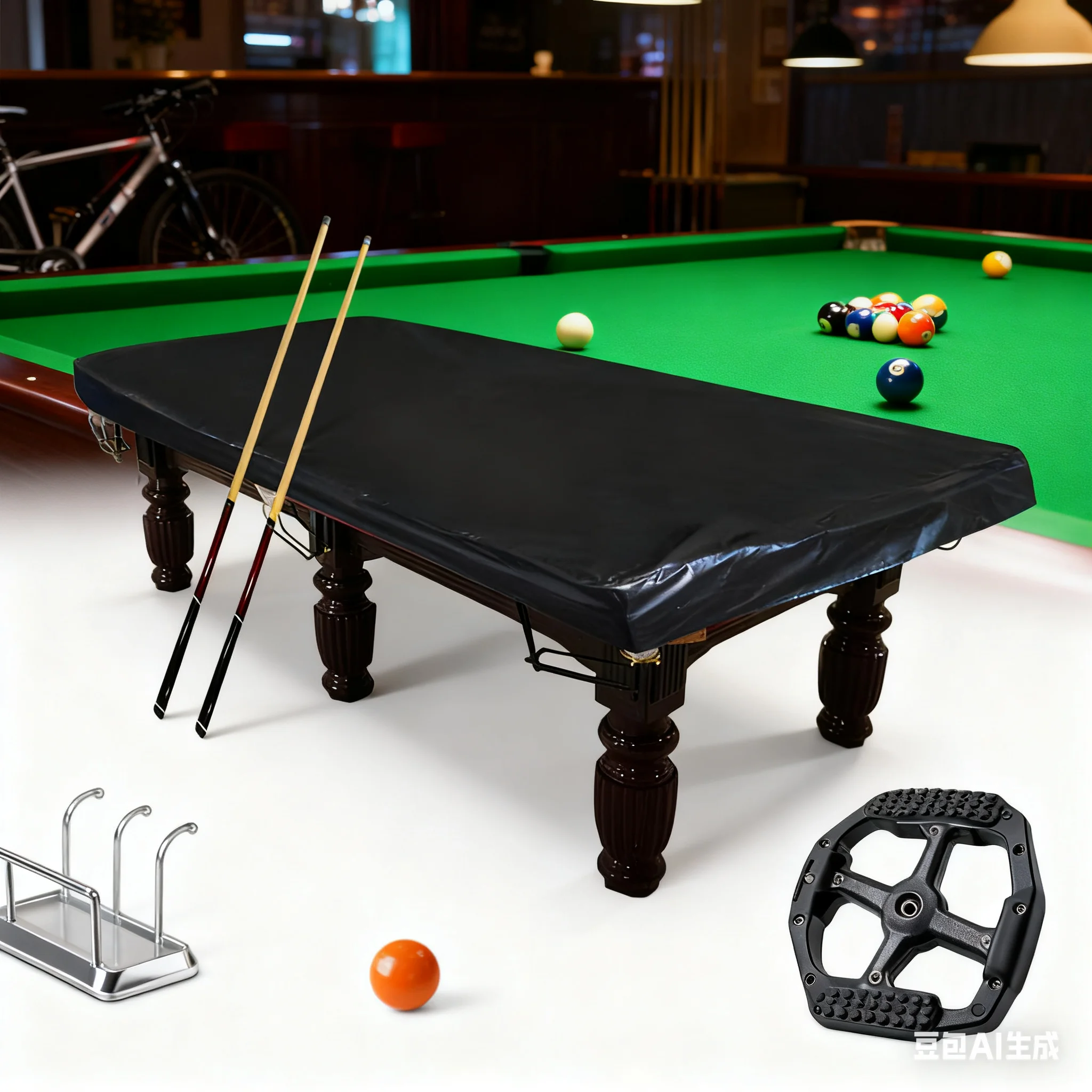 

Heavy-Duty Faux Leather Billiard Table Cover - 8ft Size Waterproof & Dustproof Design Protection For Pool Tables High Quality