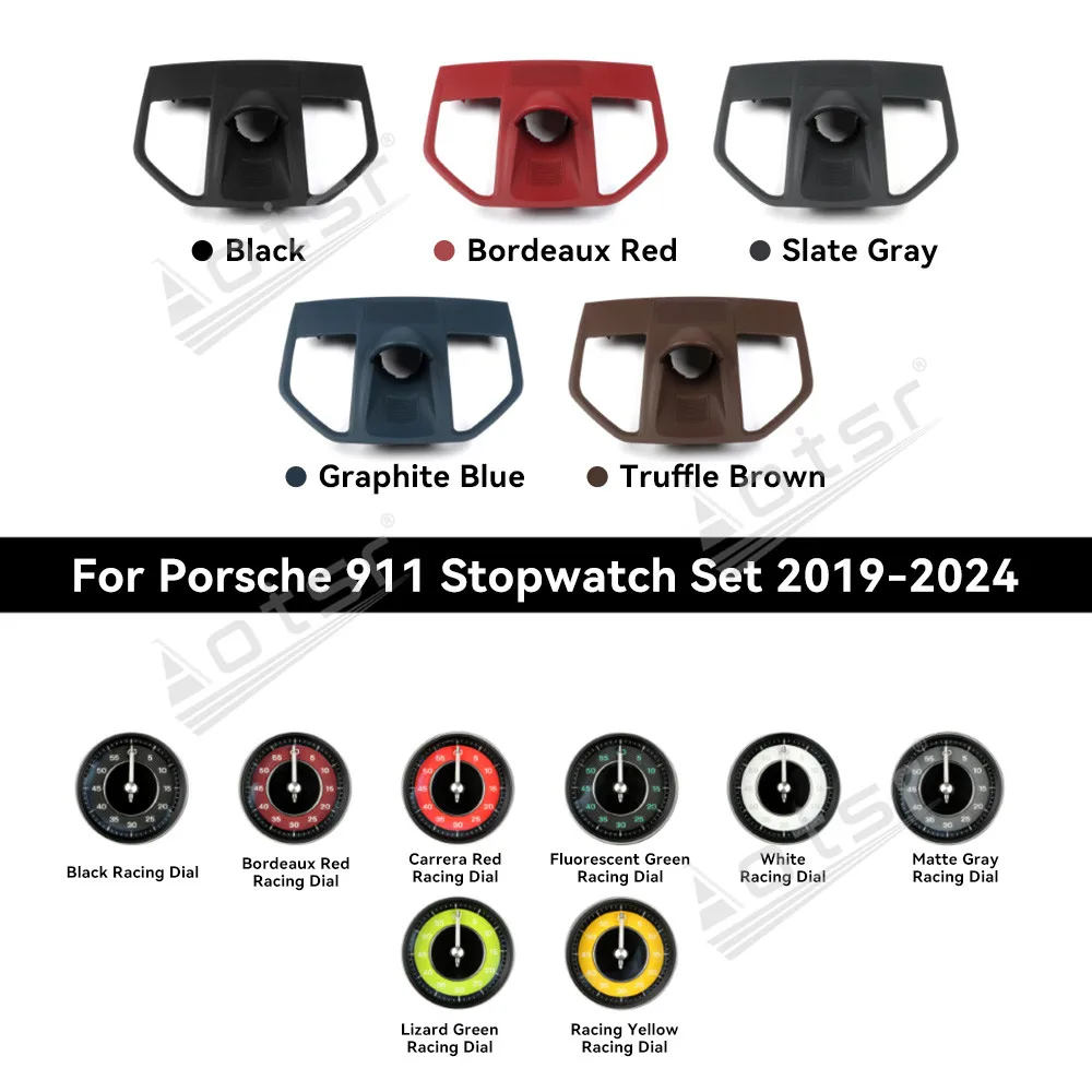 

Для Porsche 911 Набор секундомеров 2019-2024 Секундомер Приборная панель Часы Компас Модификация Обновление Спортивный хронограф Секундомер Гонки