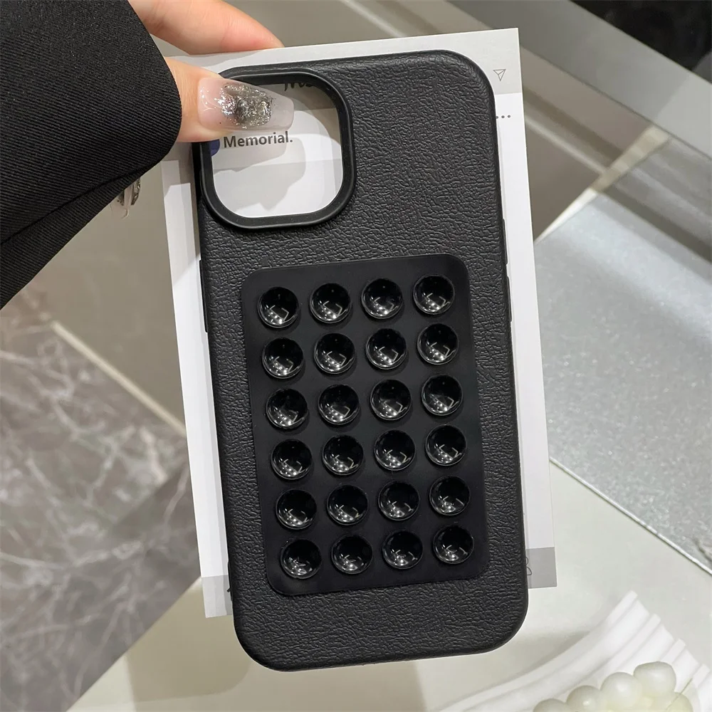 3D-Saugnapf-Ständerhülle für iPhone 11 12 13 Pro Max Hüllen iPhone 17 15 16 14 Plus XS XR Stoßfeste Runde Saugnapf-Silikonhülle – Detail 13