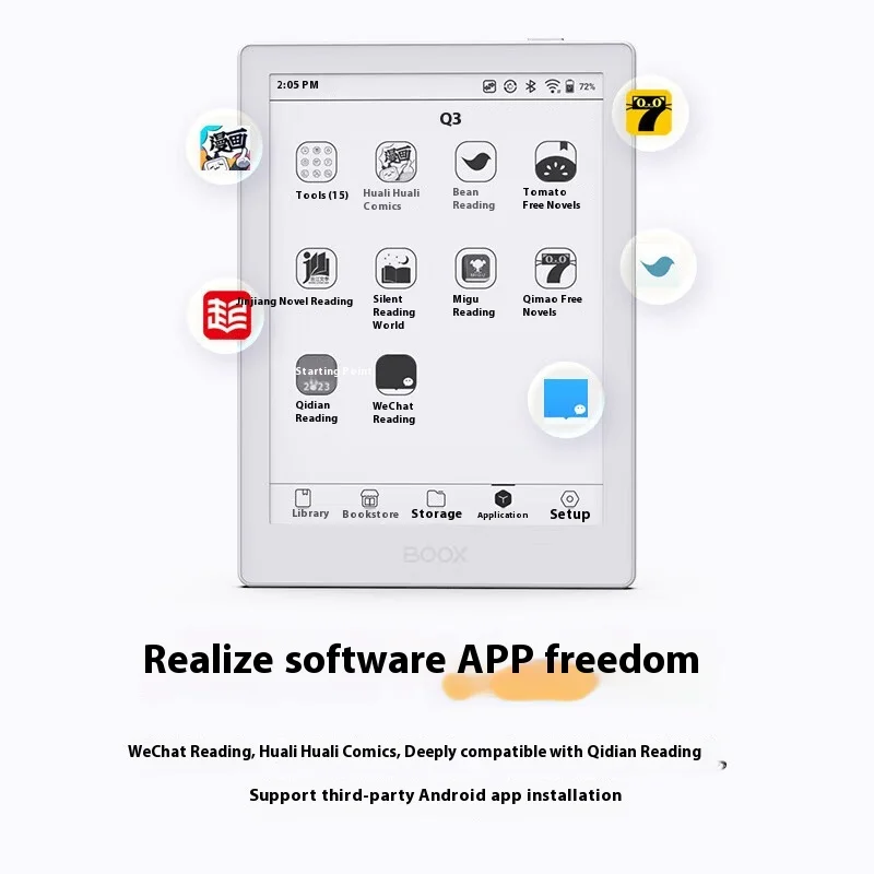 BOOX POKE5 E-Book Reader Intelligent Electronic Reader Poke5S Electronic Paper Reader Portable 6-inch Android Ink Screen Office