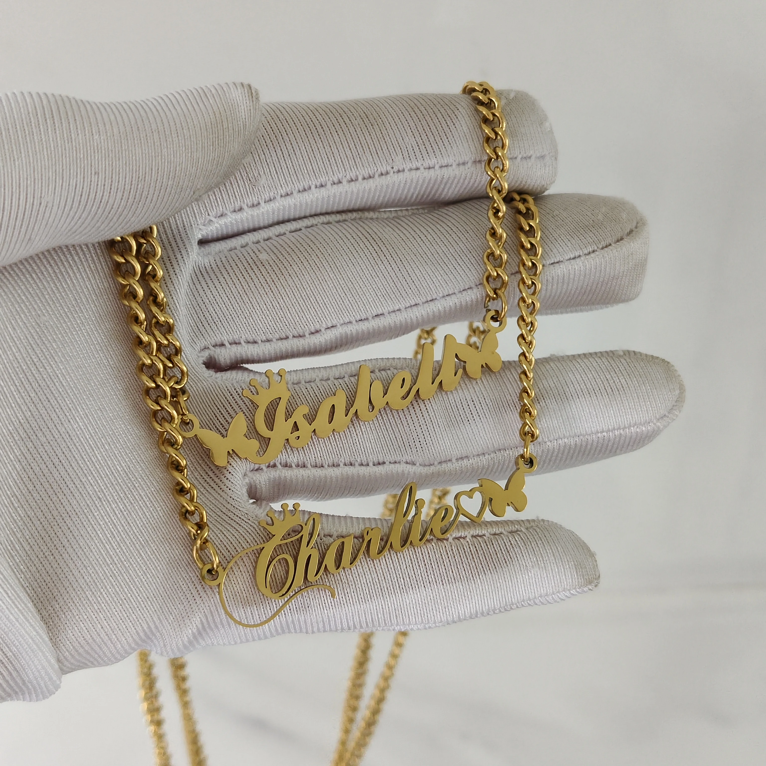

DHQH New Customized Name Necklace Set Personalized Letter Necklace Set Valentine's Day Christmas Gift Manufacturer Direct Sales