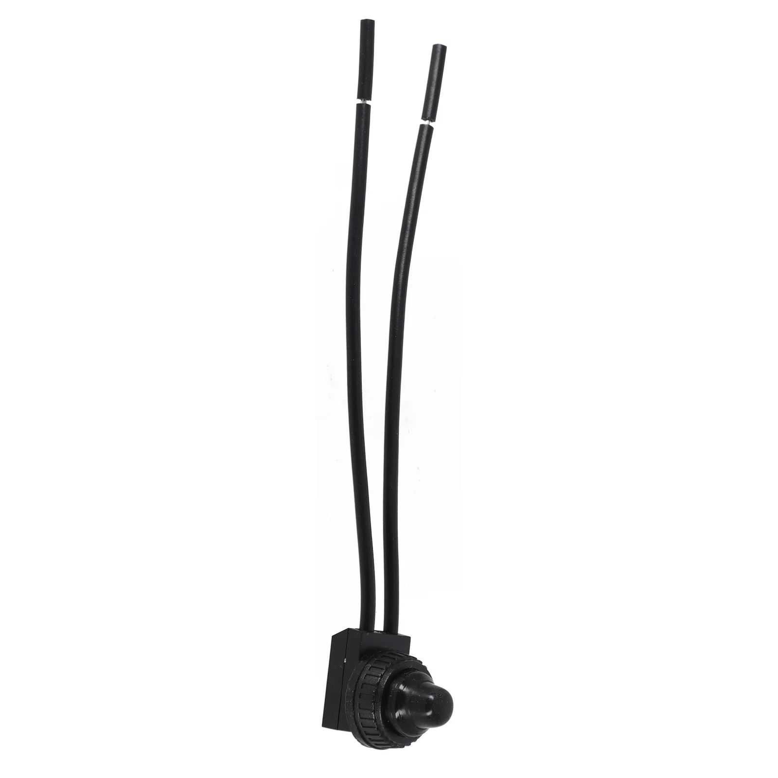 12V Waterproof Latching Push Button On Off Switch with Leads Wire for Use in Lights and Outdoor Electrical Devices