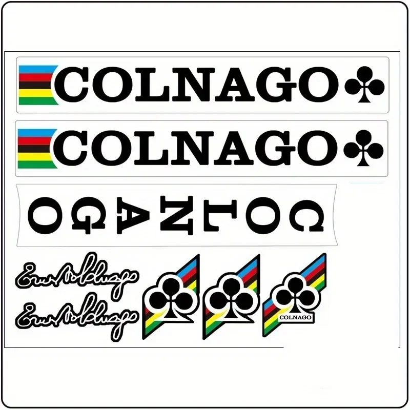 مجموعة ملصقات "Colnago Multi - Design"، مثالية لإطارات الدراجة وأقنعة الخوذة وإضافة ألياف ركوب الدراجات الاحترافية