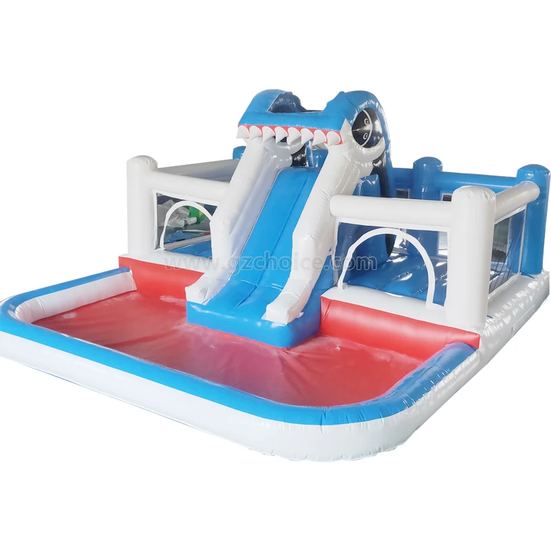 

Factory Price Inflatable Home Shark Jumping House Castle Water Bouncer Slide Inflatable Slides Bouncy for Kids
