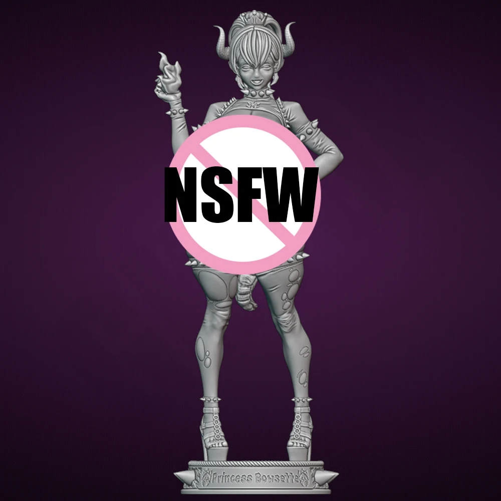 

1:24 Officer Rhu Bowsette NSFW Sexy 3d Print Resin Toy Kit Gk Unpainted Figurine FUTA Diy Unassembled Statue Figures Model Toys