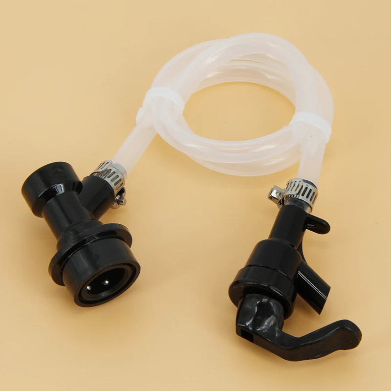 Ball Lock Beer Line Assembly 6mm ID Silicone Hose 60cm Length Picnic Tap Homebrew Portable Kegging