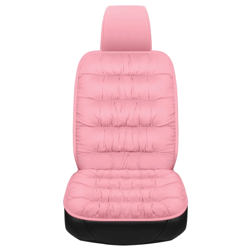 Fleece car seat cover, winter plush single seat, thickened and fluffy, warm and cold-proof five-seater, anti-slip, shedding.