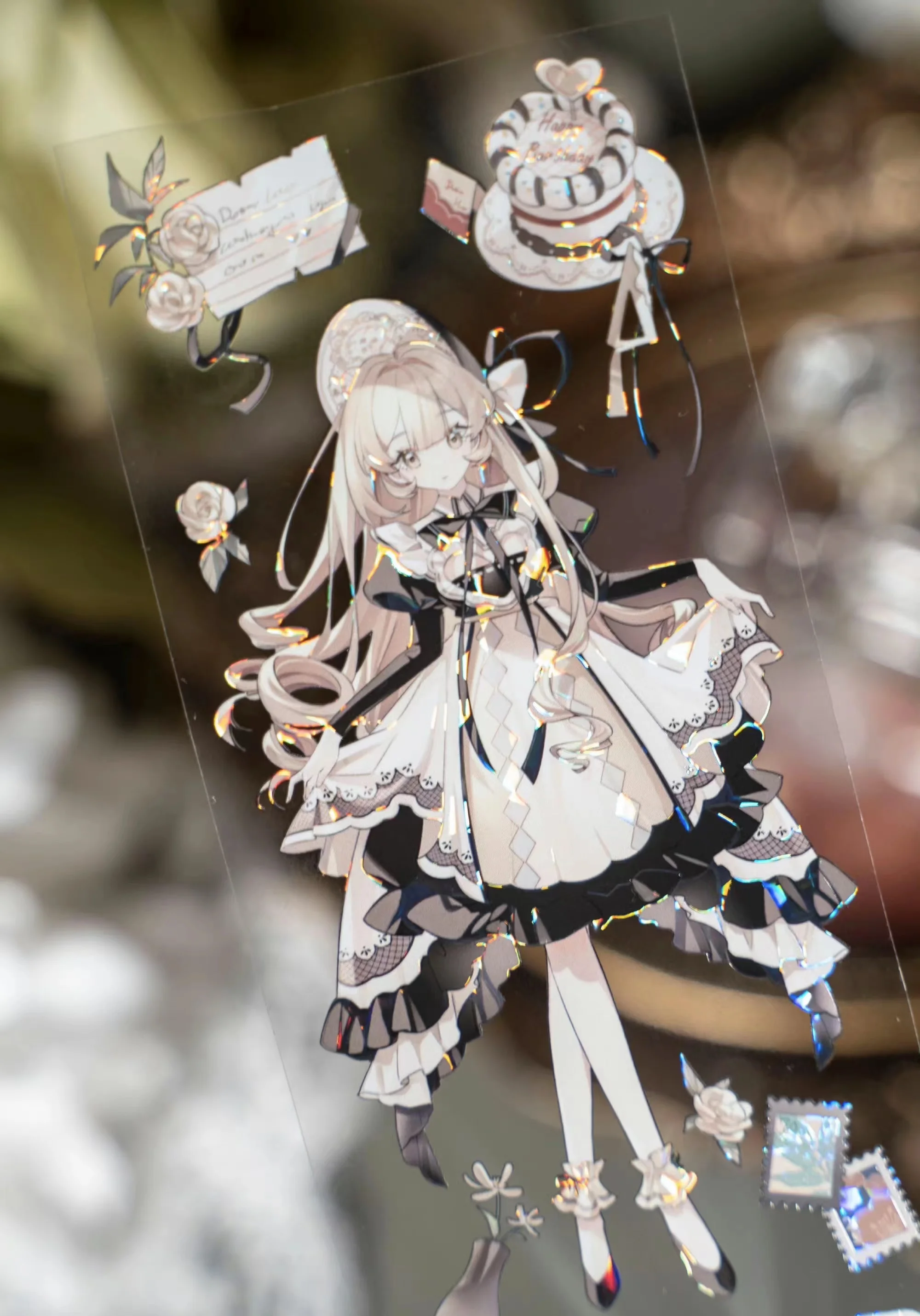 خمر جميل رسالة الأزهار فتاة اشي PET الشريط ، سكرابوكينغ مخطط ، بطاقة صنع ، ملصق الزخرفية لتقوم بها بنفسك ، خطة سكرابوكينغ #6