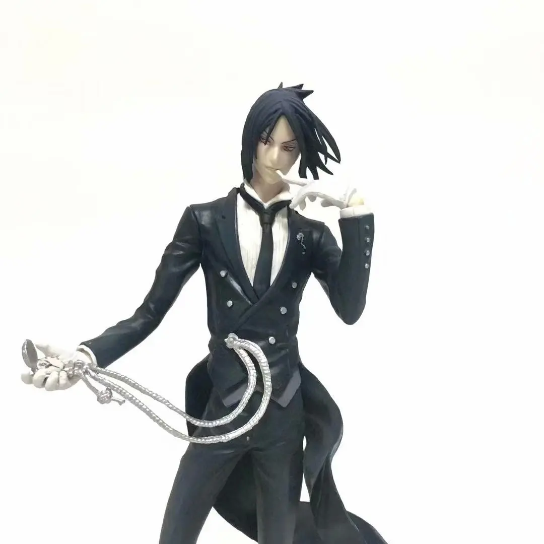 20cm anime preto mordomo kuroshitsuji sebastian michaelis figura 1/8 modelo de animação brinquedo presente coleção figura ação pvc