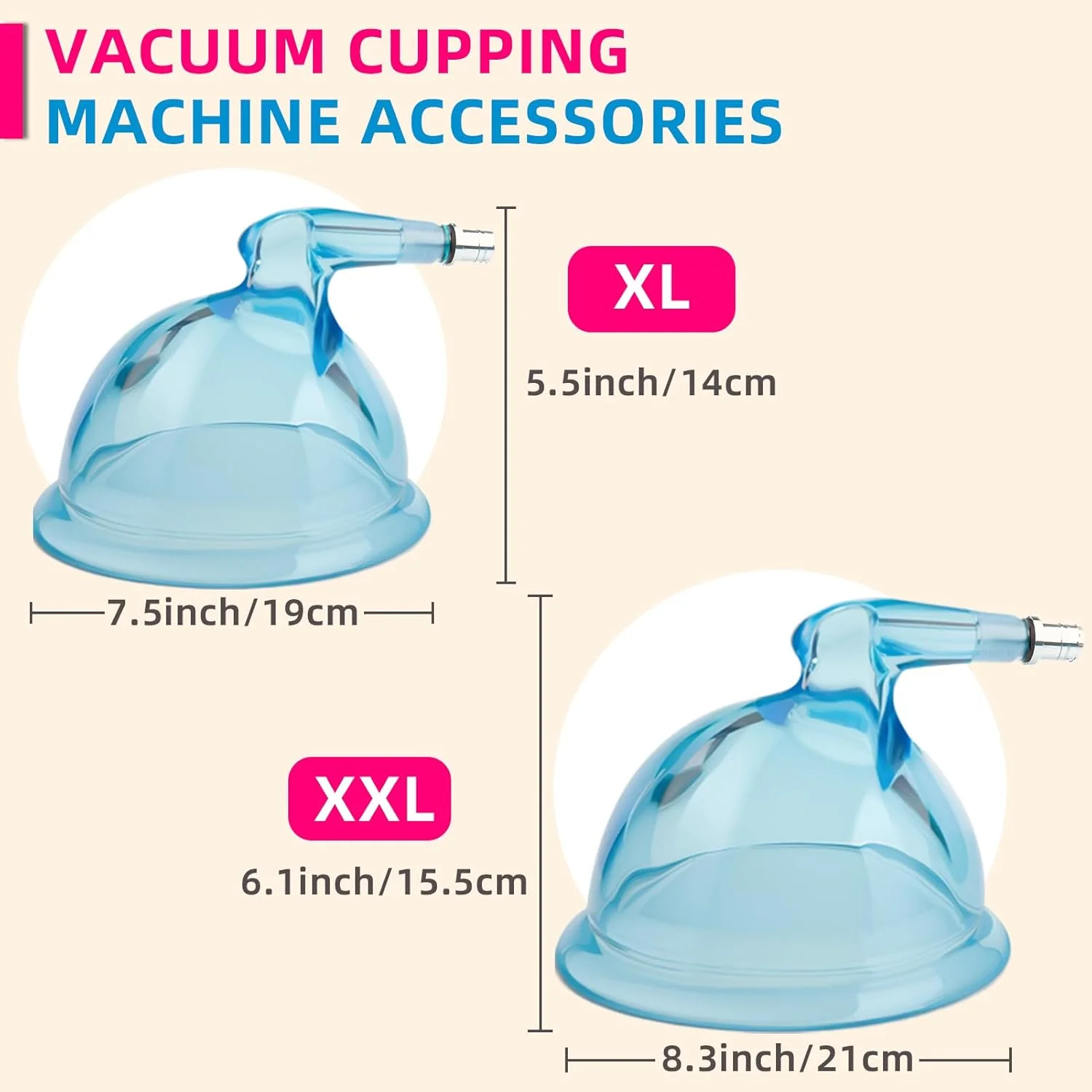 

Colombian Cups for Buttocks Enlarger Treatment Buttocks lift Vacuum Cupping Sucker Therapy Accessories Shape Pipe