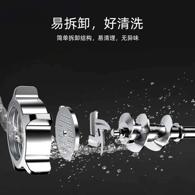 Heavy Duty Electric Meat Grinder Sausage Stuffer Maker Multifunctional Food Mincer Stainless Steel Blades For Home Kitchen Fast
