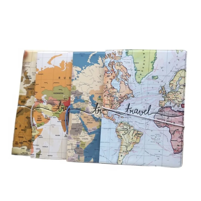 Funda portátil de cuero PU para pasaporte, funda para pasaporte, Accesorios de viaje internacional, soporte con ranura para tarjetas de crédito,