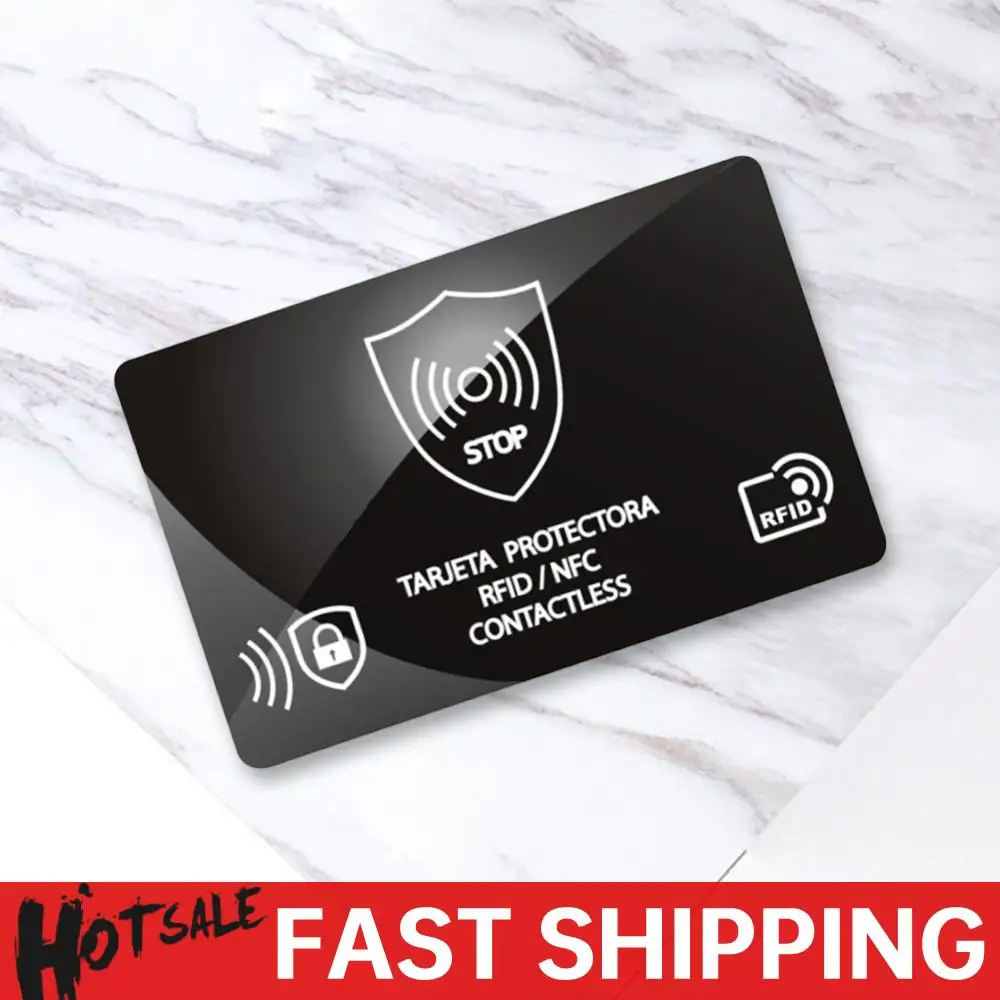 

5 шт. RFID-блокирующая карта, одна карта защищает весь кошелек, NFC-карта блокировки сигнала, портативная защита для кредитных карт для мужчин и женщин