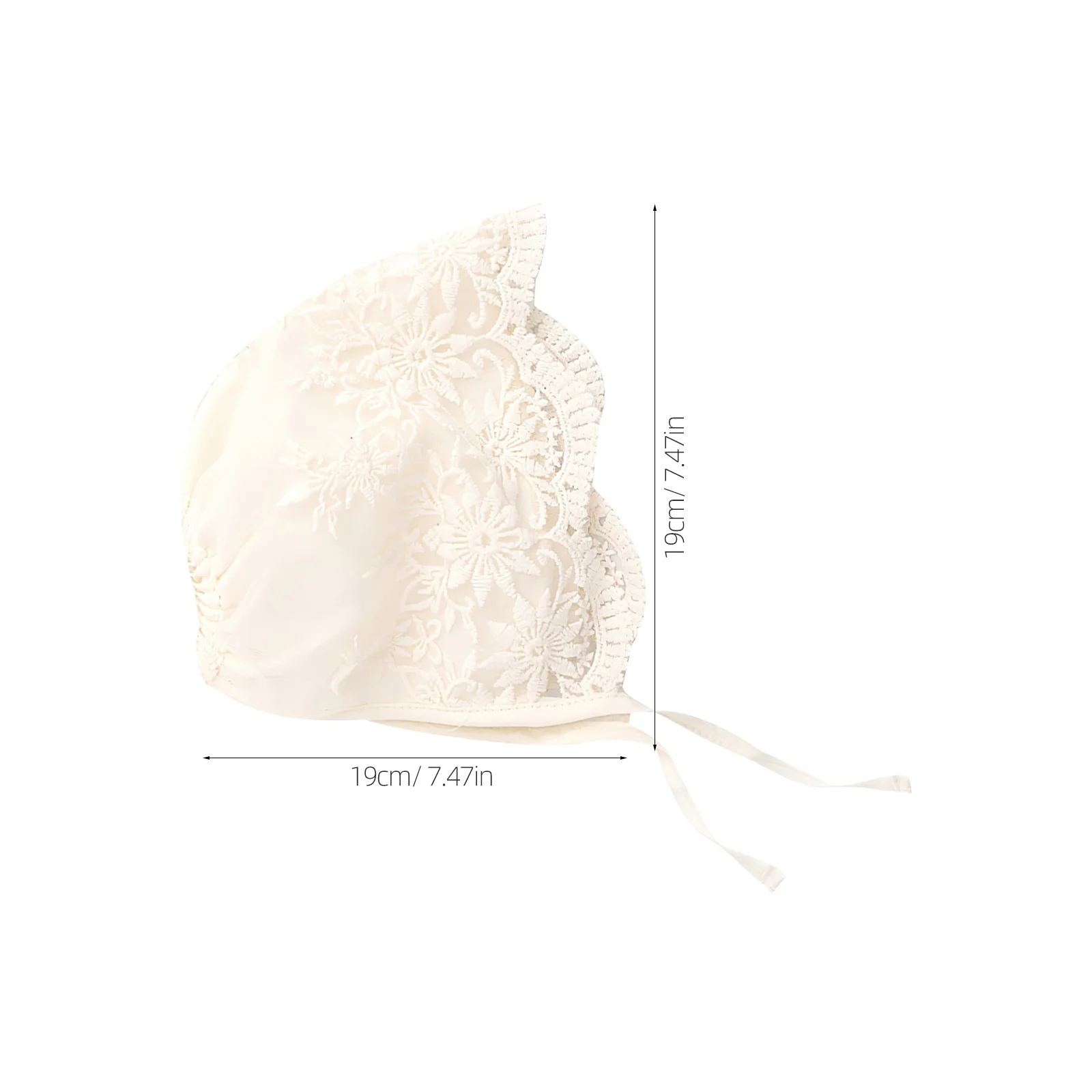 2 قطعة بونيه الدانتيل الطفل الوليد فتاة لينة تنفس أغطية الرأس ل المعمودية مخصصة التصوير الطفل الأغطية 0-6 أشهر #2