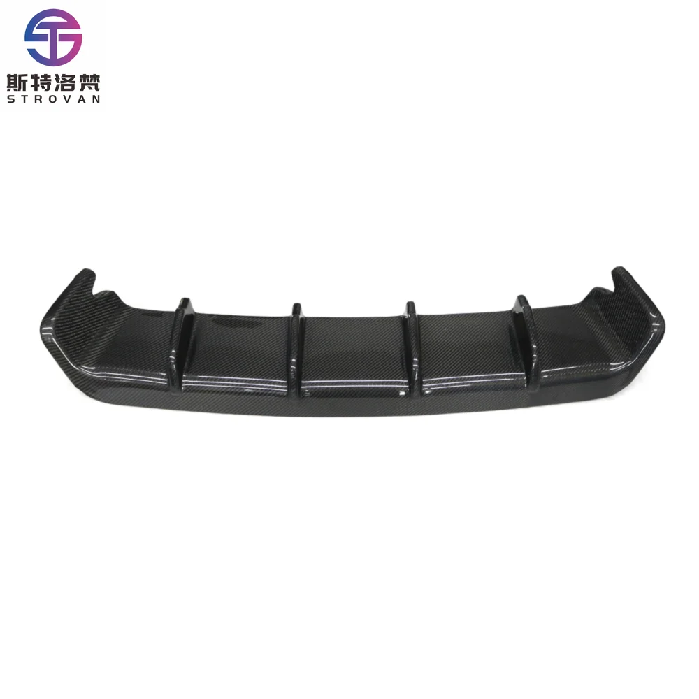 STLF Real Carbon Fiber Bumper Lip Shovel Spoiler Rear Diffuser for Porsches Cayenne 958 GTS Tuning 2015-2018