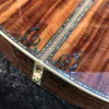 Guitarra acústica tipo D de madera de Koa, incrustaciones de abulón real, diapasón de ébano, 41