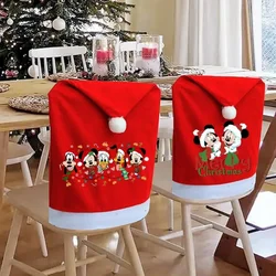 Disney Christmas Decorations Mickey Mouse Festive Decoration Dining Chair Covers Cute Cartoon Chairs Dust Cover Kitchen Ambience