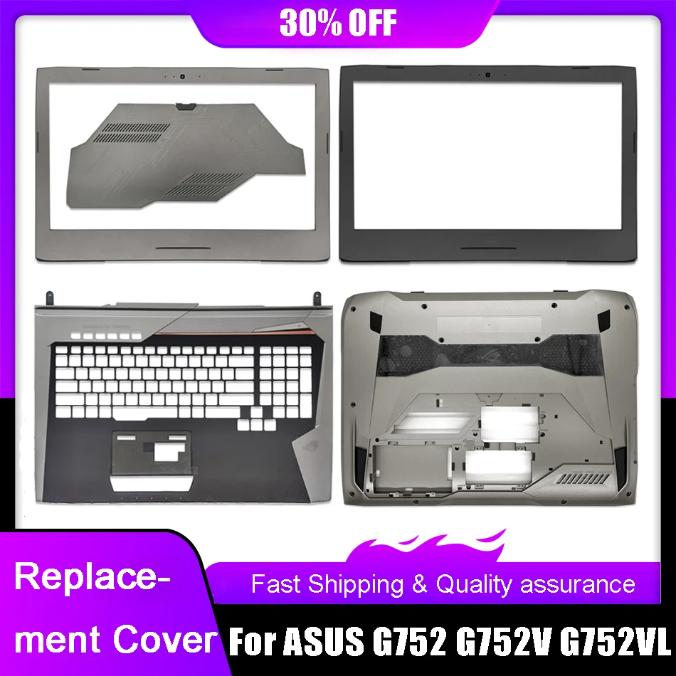 95% New Laptop Cover For ASUS G752 G752V G752VL G752VM G752VS Front Bezel Palmrest Upper Bottom Door Case Replacement Rear Lid