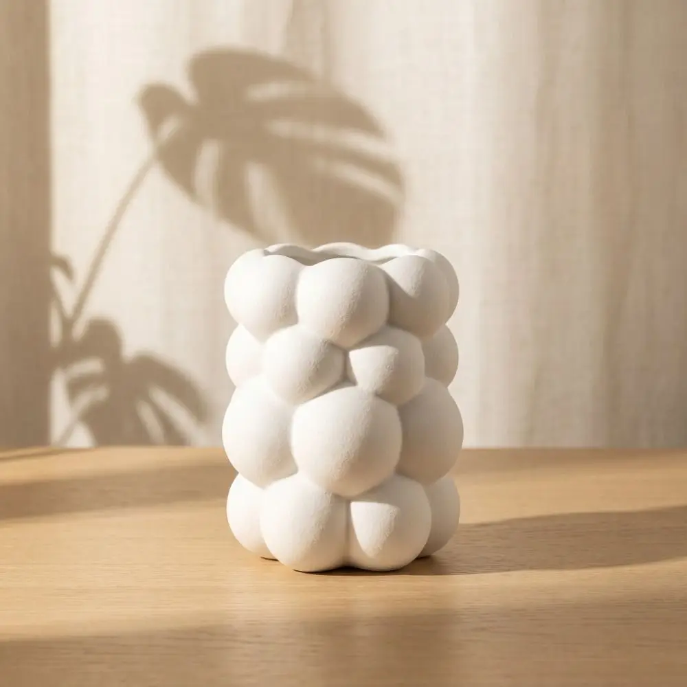 New 3D Printed Cloud Pen Holder Cloud Shaped Nordic Style Cloud Shaped Vase Multifunctional Makeup Brush Holder Vanity Table