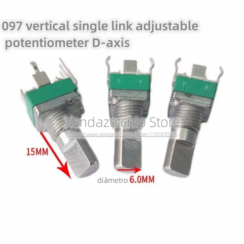 

10 шт. вертикальный однозвено B10K50K/100K регулируемый потенциометр с кронштейном D-ось полуось прецизионный аудио потенциометр