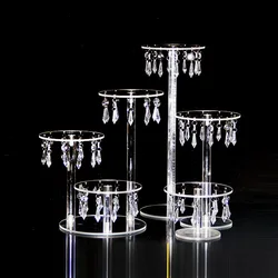 Transparent Crystal Cake Stand Acrylic Fruit Plate Snack Plate Party Desktop Decoration